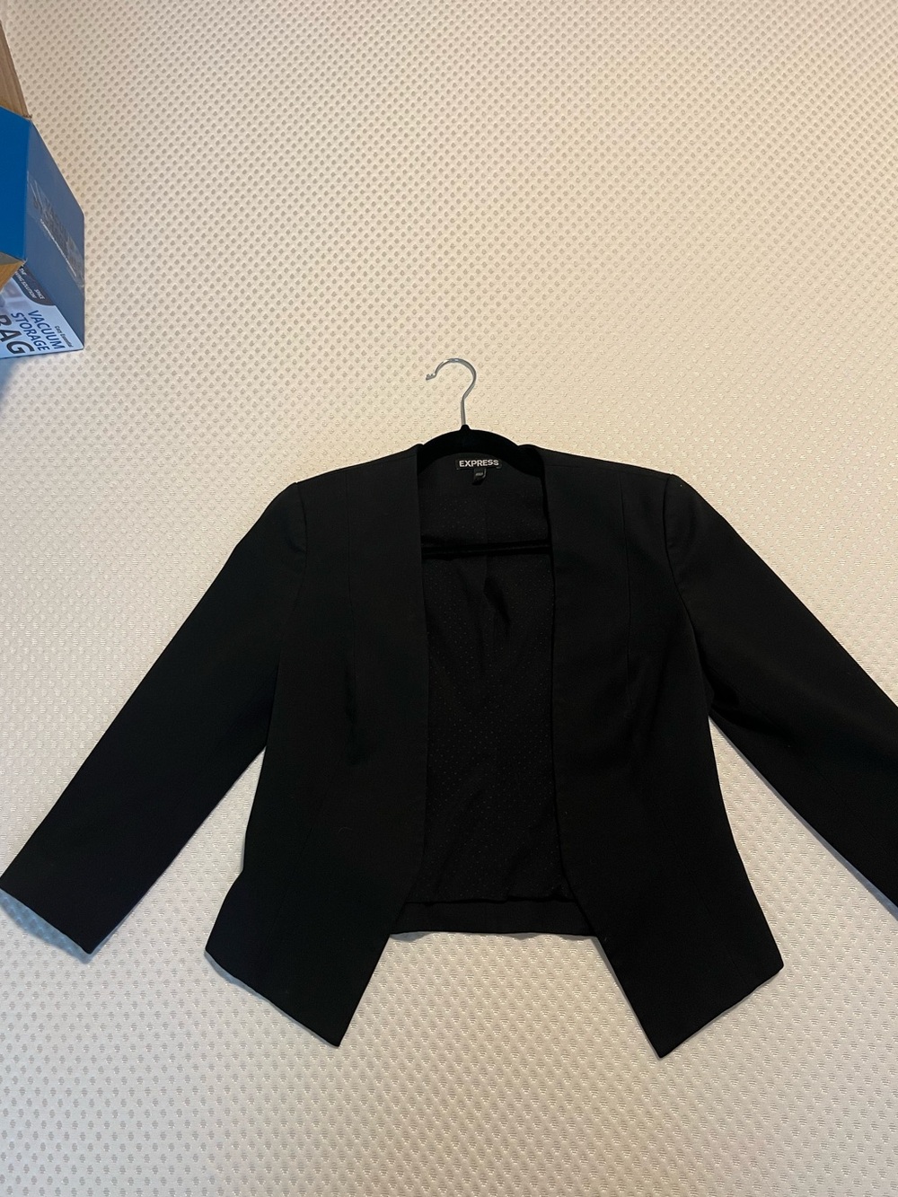 Express Black Open-Front Cropped Blazer